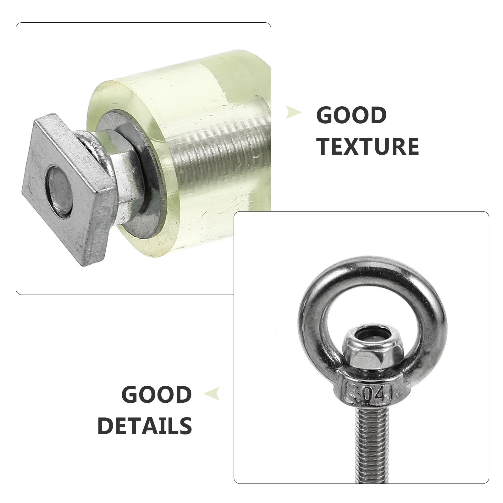 2 Pcs Traction Pad Fixing Screw and Nuts with Ring Towing Hitch Locks Rings Locking Trailer Pin Eye Bolts Heavy Duty