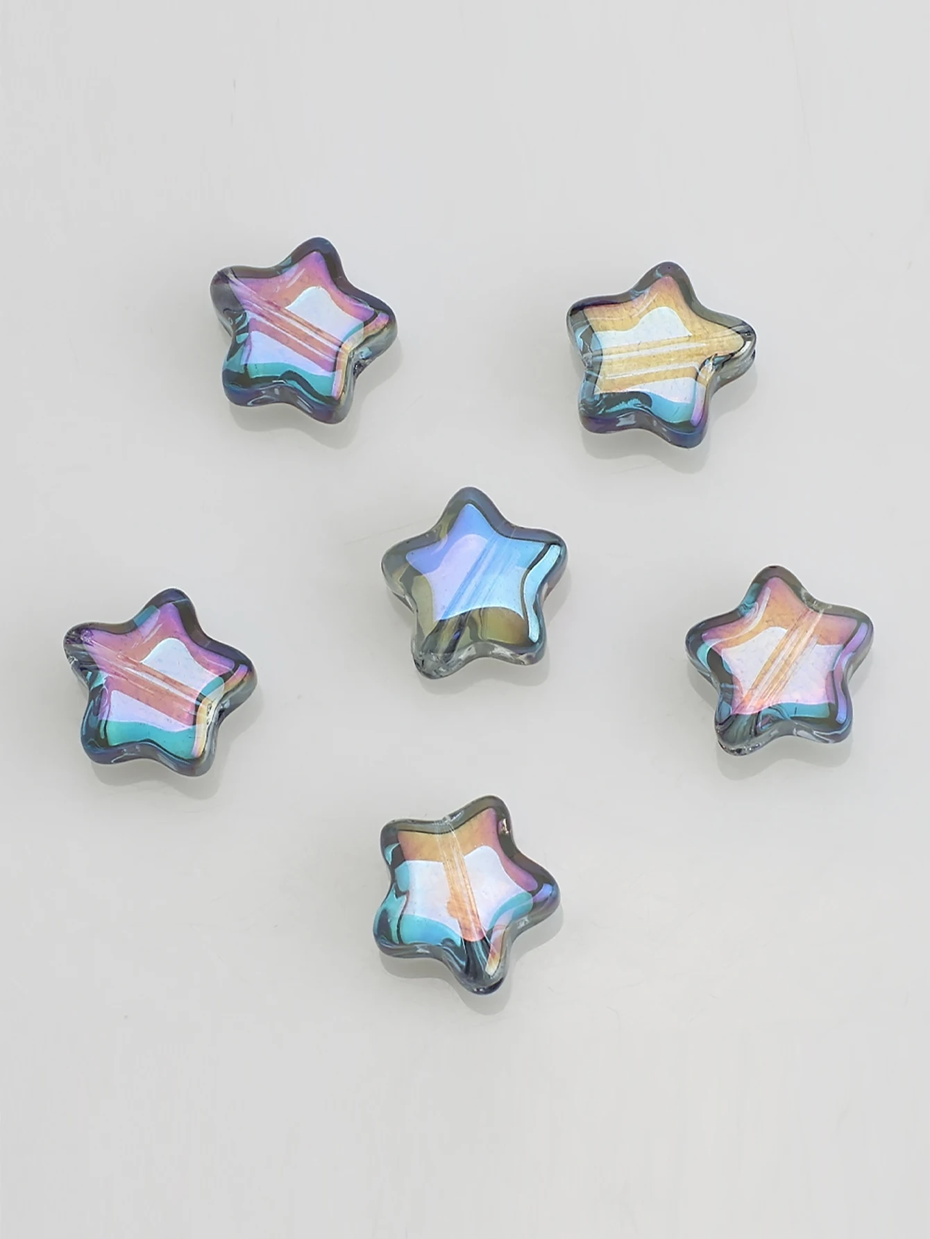 50 stks/partij Crystal Star Pendats 8mm Facet Glas Losse Kralen Handgemaakt Voor Sieraden DIY Maken Accessoires Groothandel In Bulk