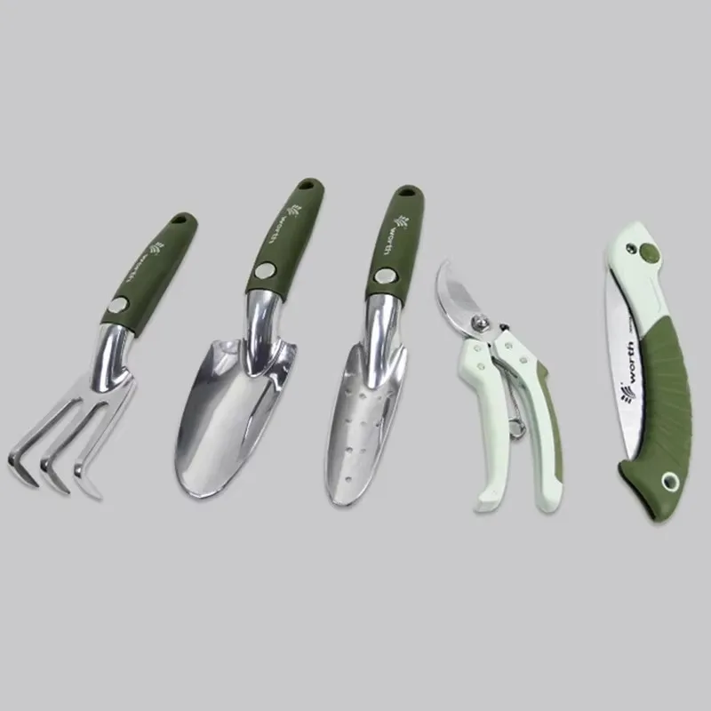 6pcs Aluminum Small Pruner Folding Saw Gardening Tools Kit Hand Garden Tool Set With Box