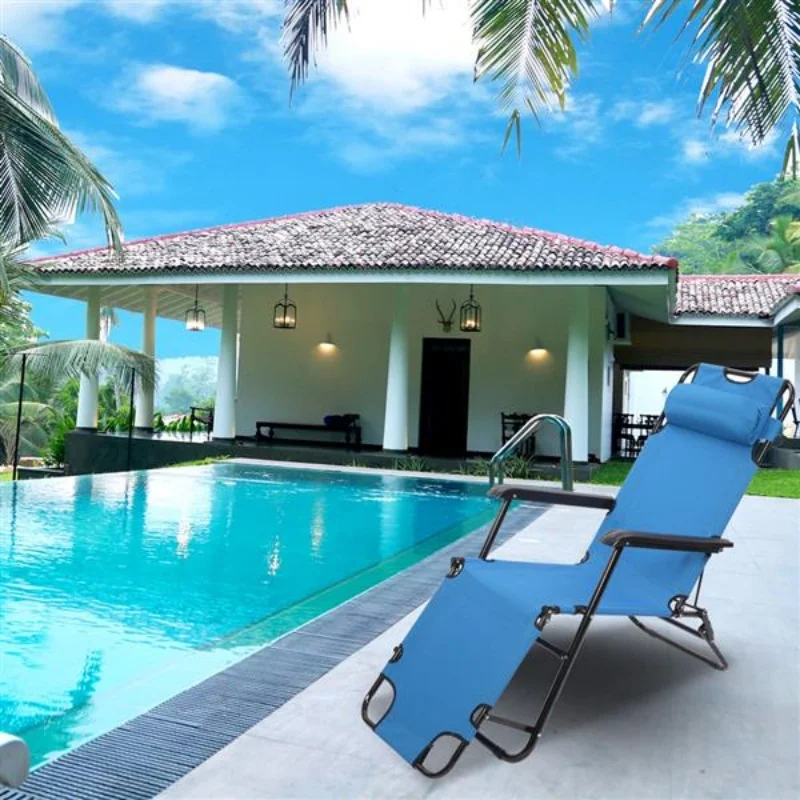

RHC-202 Portable Dual Purposes Extendable Folding Reclining Chair Sun Chair Swimming Folding Sun Beach Chair Bed