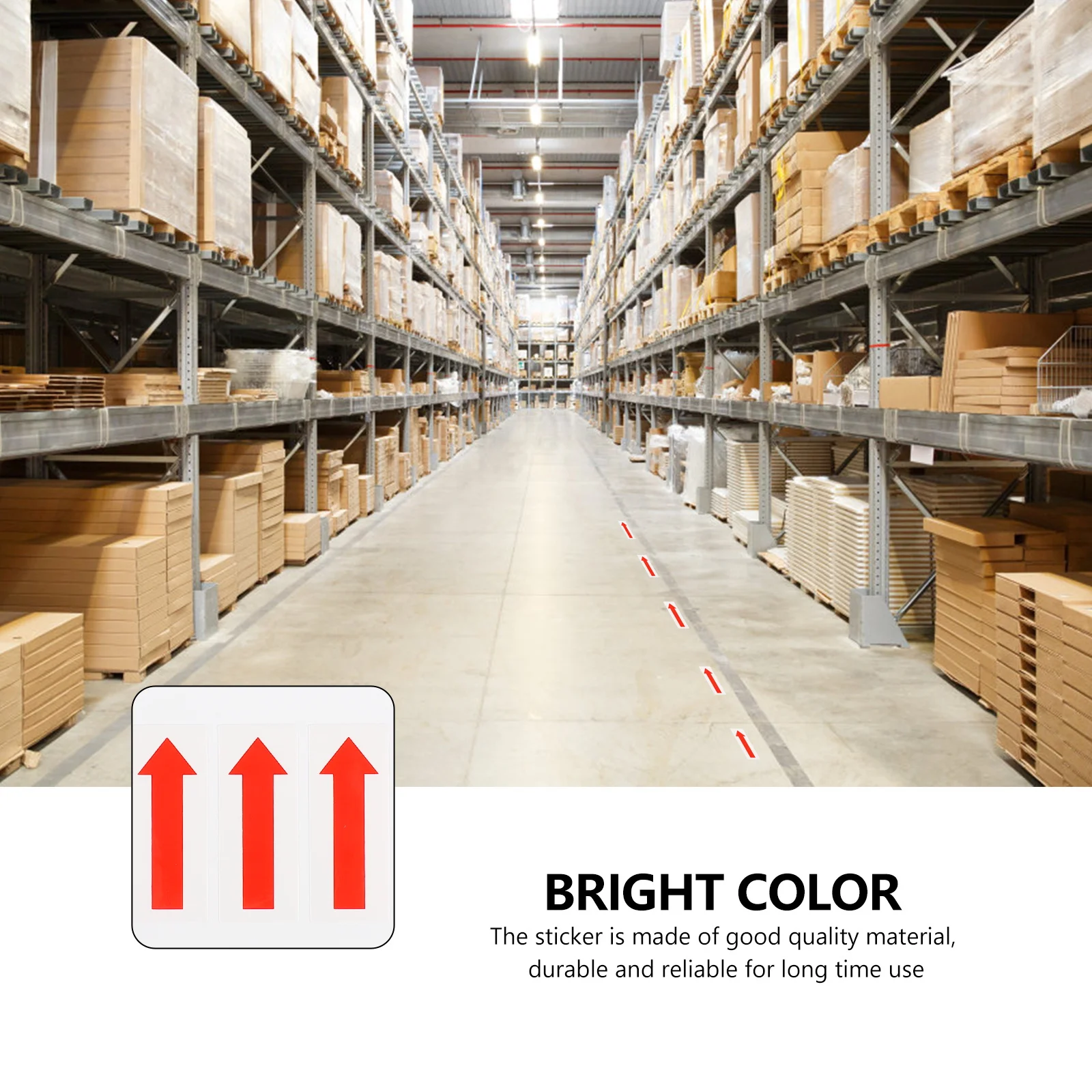 

10pcs Direction Arrow Sticker Waterproof Durable For Office School Safety Indicating Warning Decal Traffic Sign