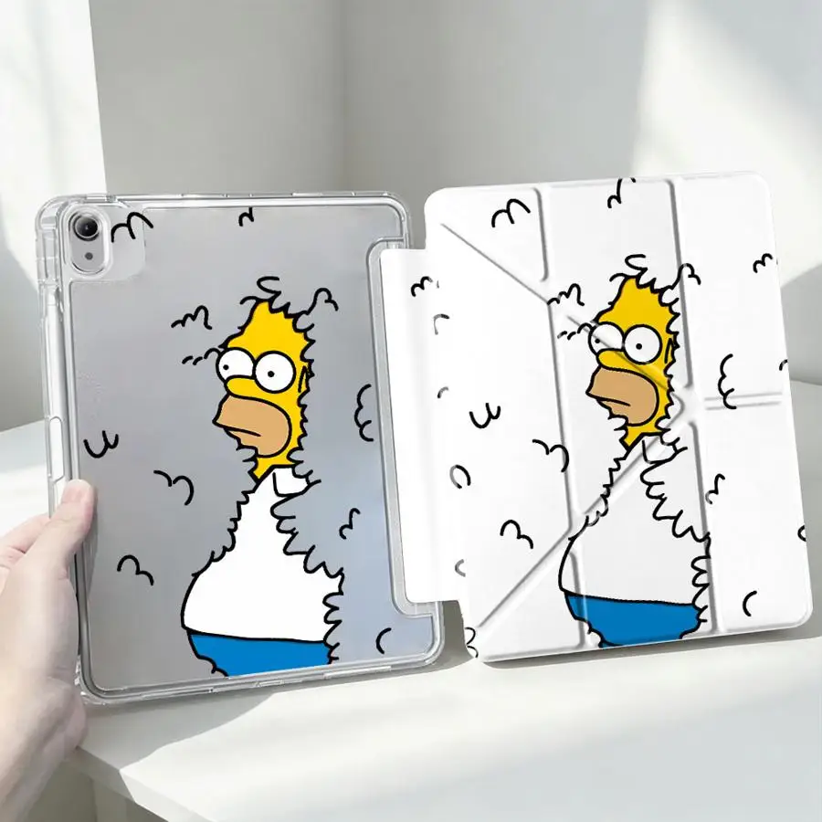 Tablet Case For iPad 12th Mini 7 6 5 11th 9th Air 8 M2 M3 3 10th Gen Pro 13 2025 2026 With Pen Slot Cover The S-simpsons
