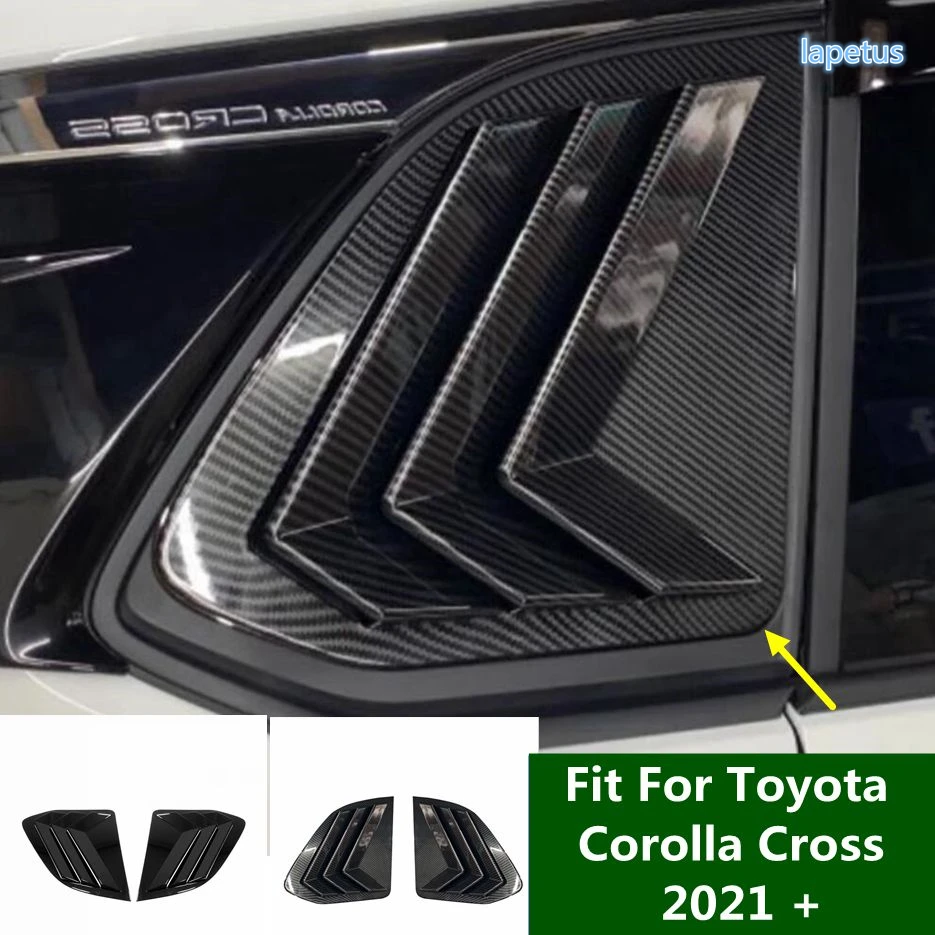 

ABS Outside Vent Window Louvers Rear Quarter Spoiler Decor Panel Cover Trim For Toyota Corolla Cross 2021 - 2024 Car Accessories