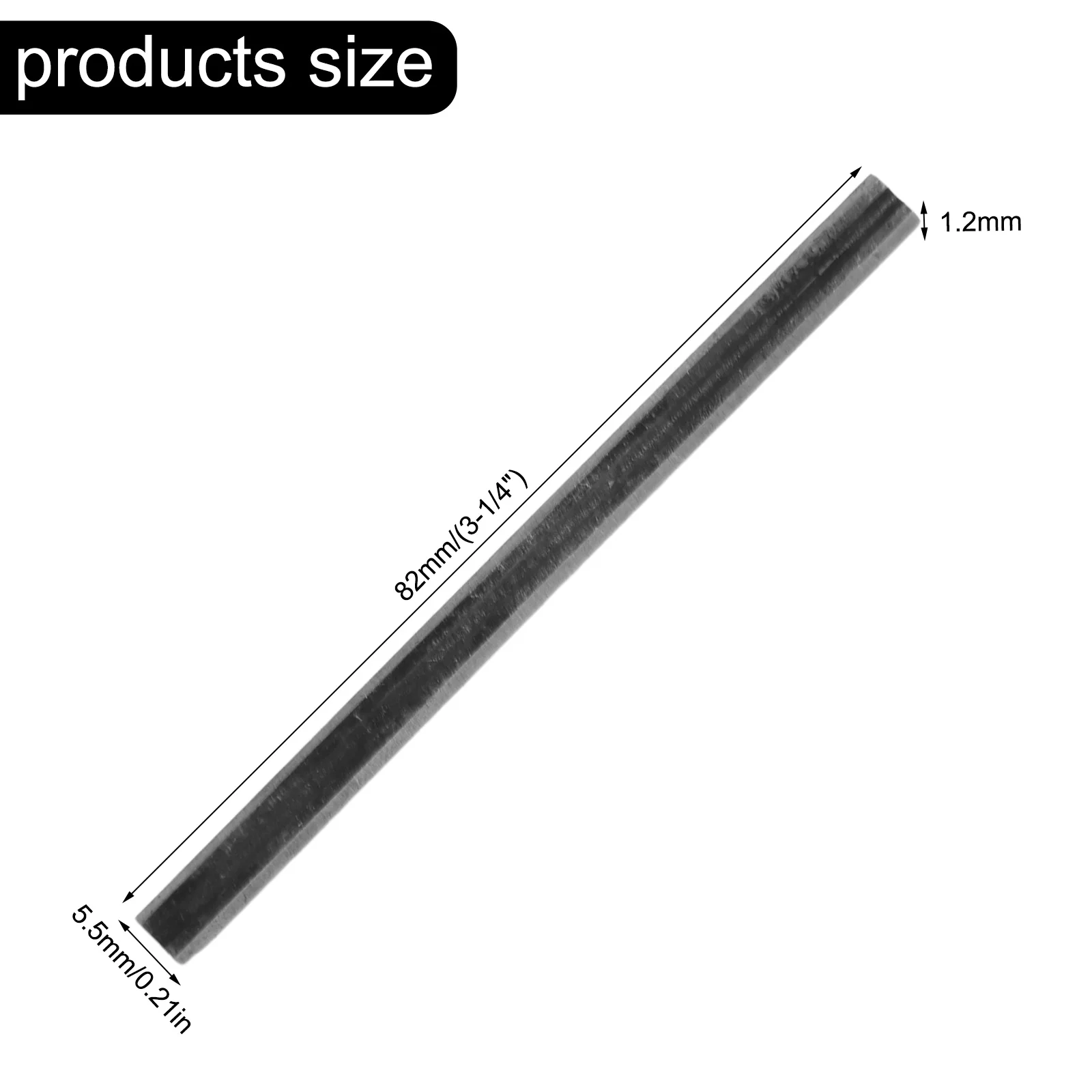 10ชิ้นใบมีดไฟฟ้า82*5.5*1.2มมใบมีดเหล็กแมงกานีสสำหรับตัดชั้นอ่อนแข็ง-บอร์ดไม้ชิ้นส่วนเครื่องมืองานไม้งานไม้