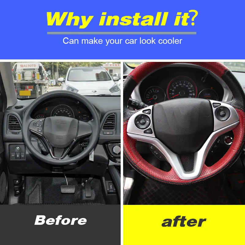 Vtear Lái Ô Tô Viền Dành Cho Xe Honda HRV HR-V 2015-2021 Trang Trí Nội Thất Miếng Dán Khung Xe Ô Tô-Tạo Kiểu Tóc phụ Kiện Phần