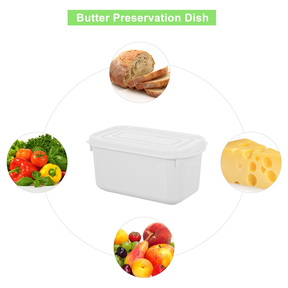 

Stackable Large Keeper Reusable Food Storage Lid Odor Resistant Tidy Kitchen Countertop Space Saving Fridge Organization Butter