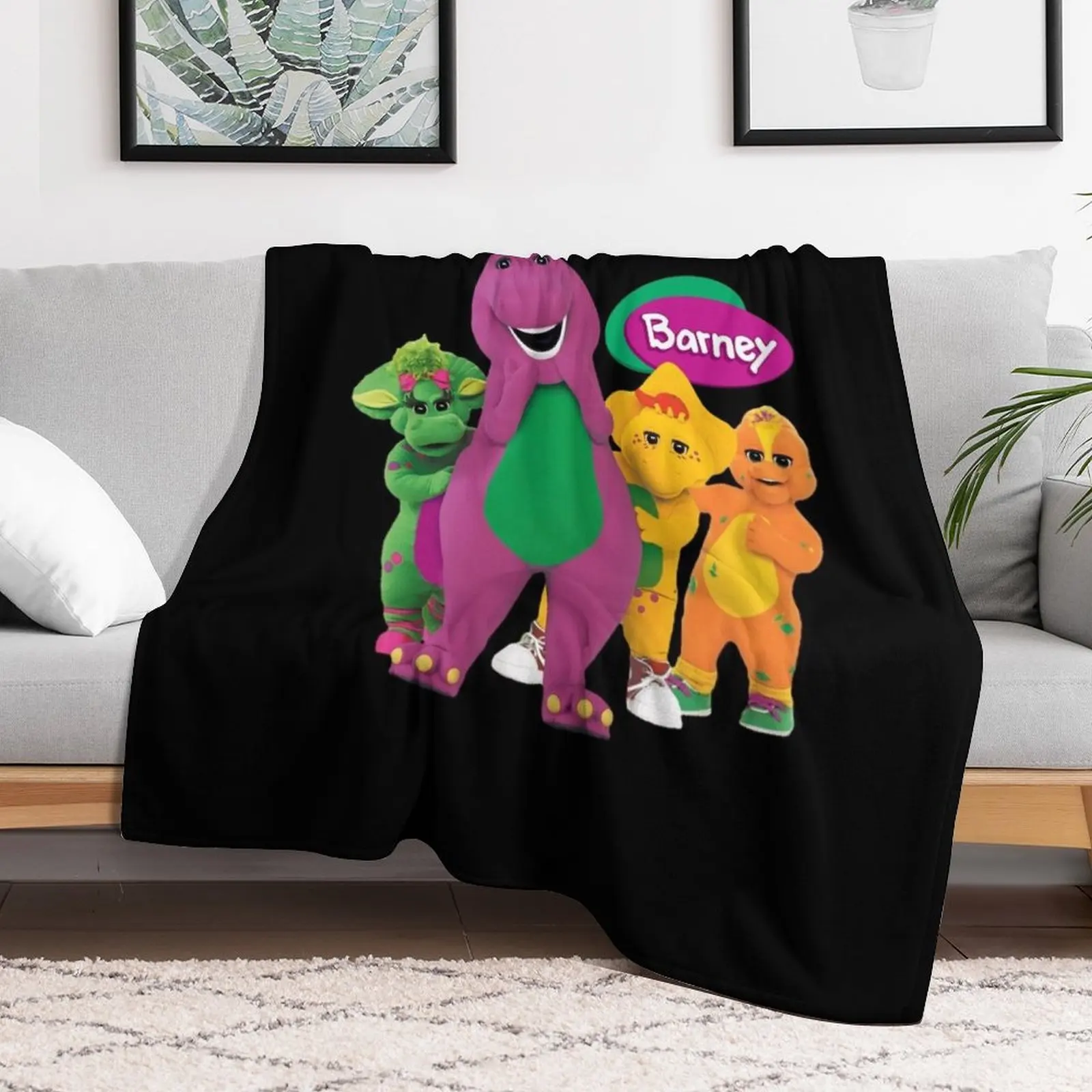 

Barney (Barney & Friends) Throw Blanket Sofa Quilt Thin sofa bed decorative Blankets