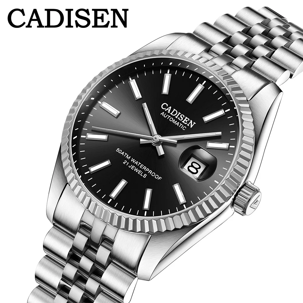 

CADISEN Men Mechanical Watches Top Brand Luxury Automatic Watch Business Stainless Steel Waterproof Watch Men Relogio Masculino