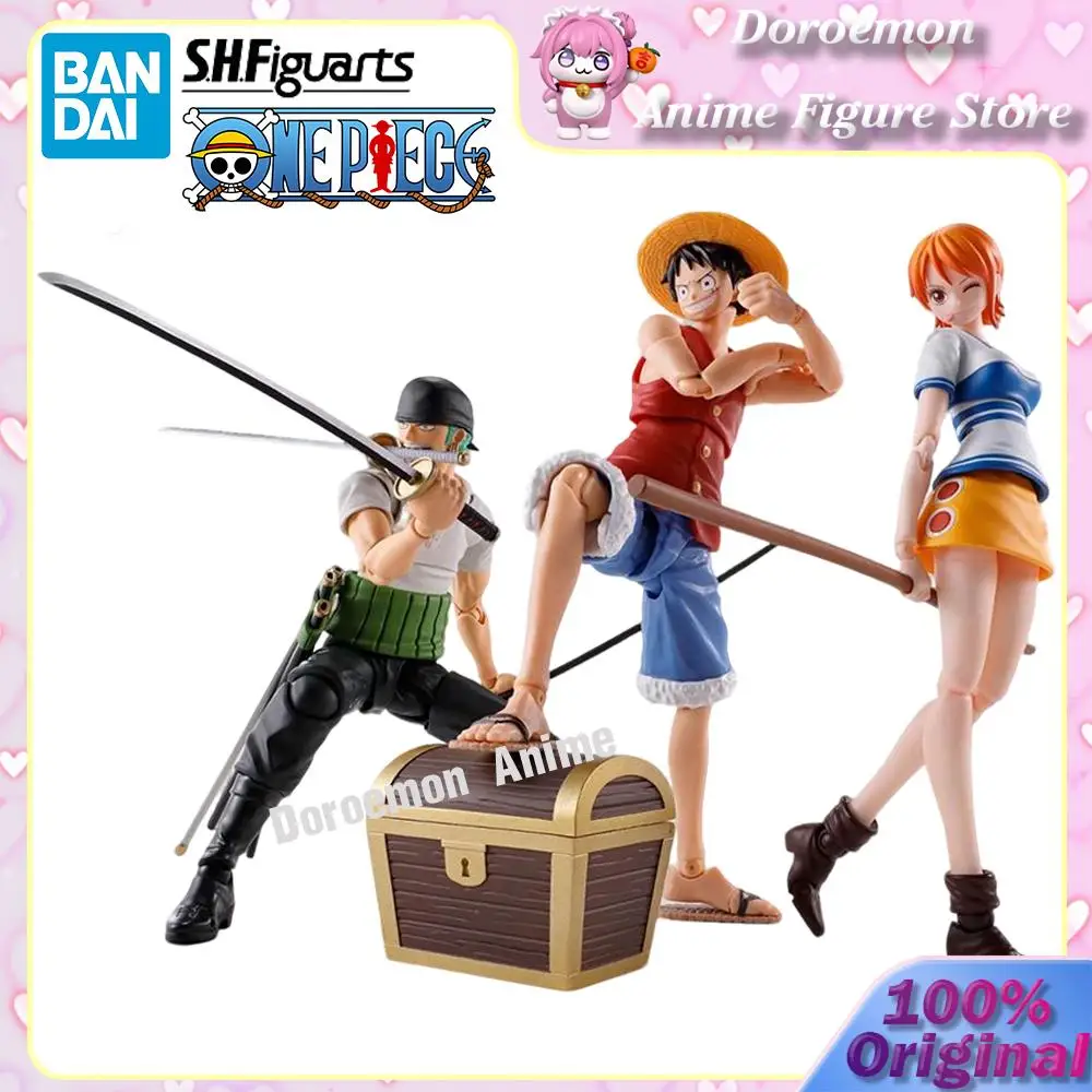 

In Stock Original Bandai S.h.figuarts One Piece Nami Luffy Roronoa Zoro Romance Dawn Collectible Model Toys Action Figures Gifts