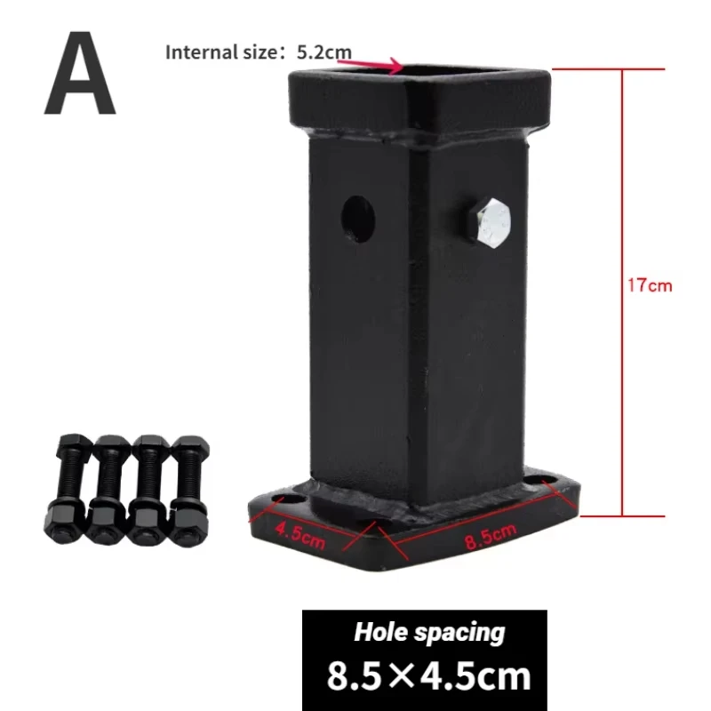 Trailer coupler converter Automotive square base adapter Rear tractor   retrofit accessories 8.5X4.5cm