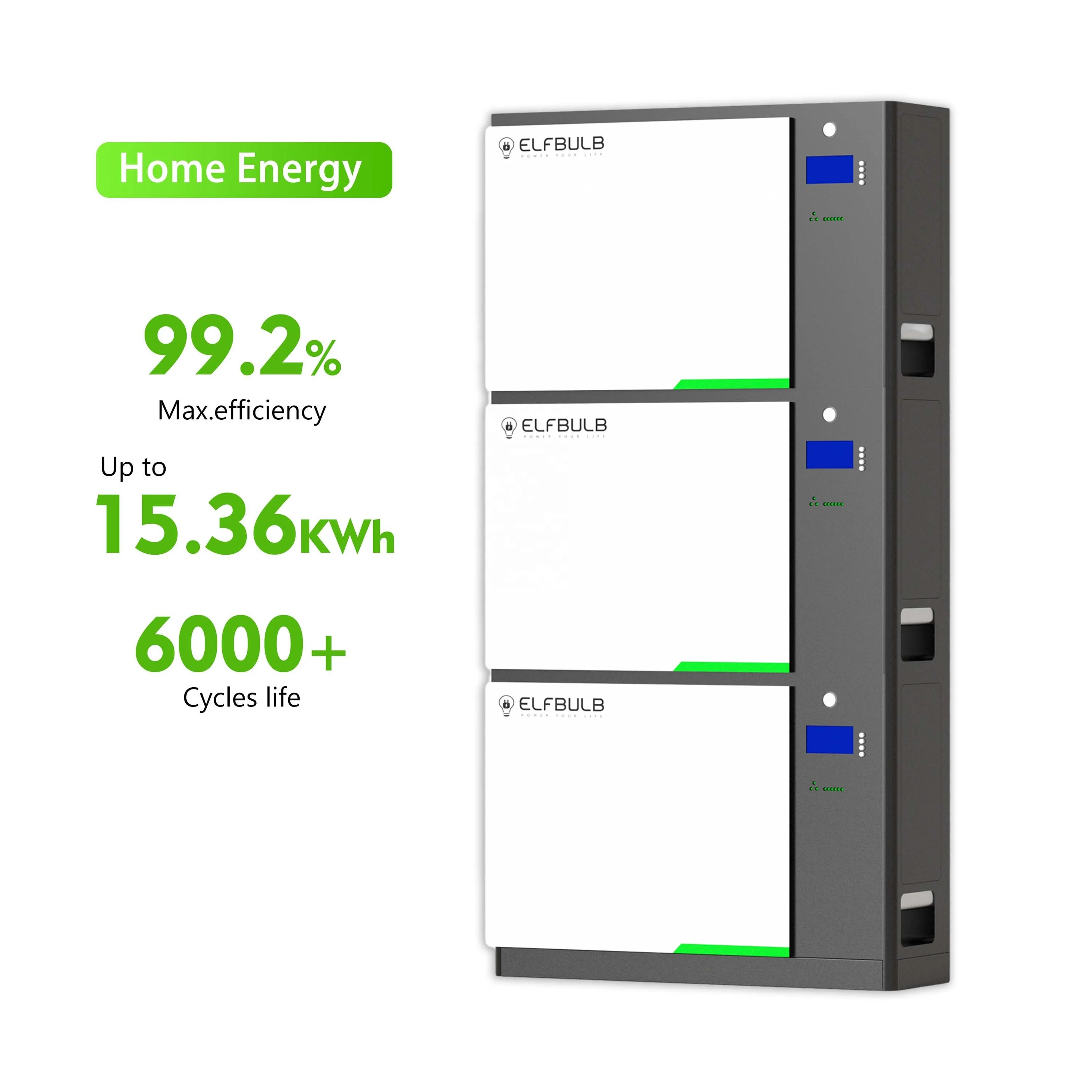 2023 New Product Lithium Battery Stacked Home Energy Stackable 48V 51.2V 100Ah 200Ah 300Ah Battery LiFePo4 10KWH 15KWH