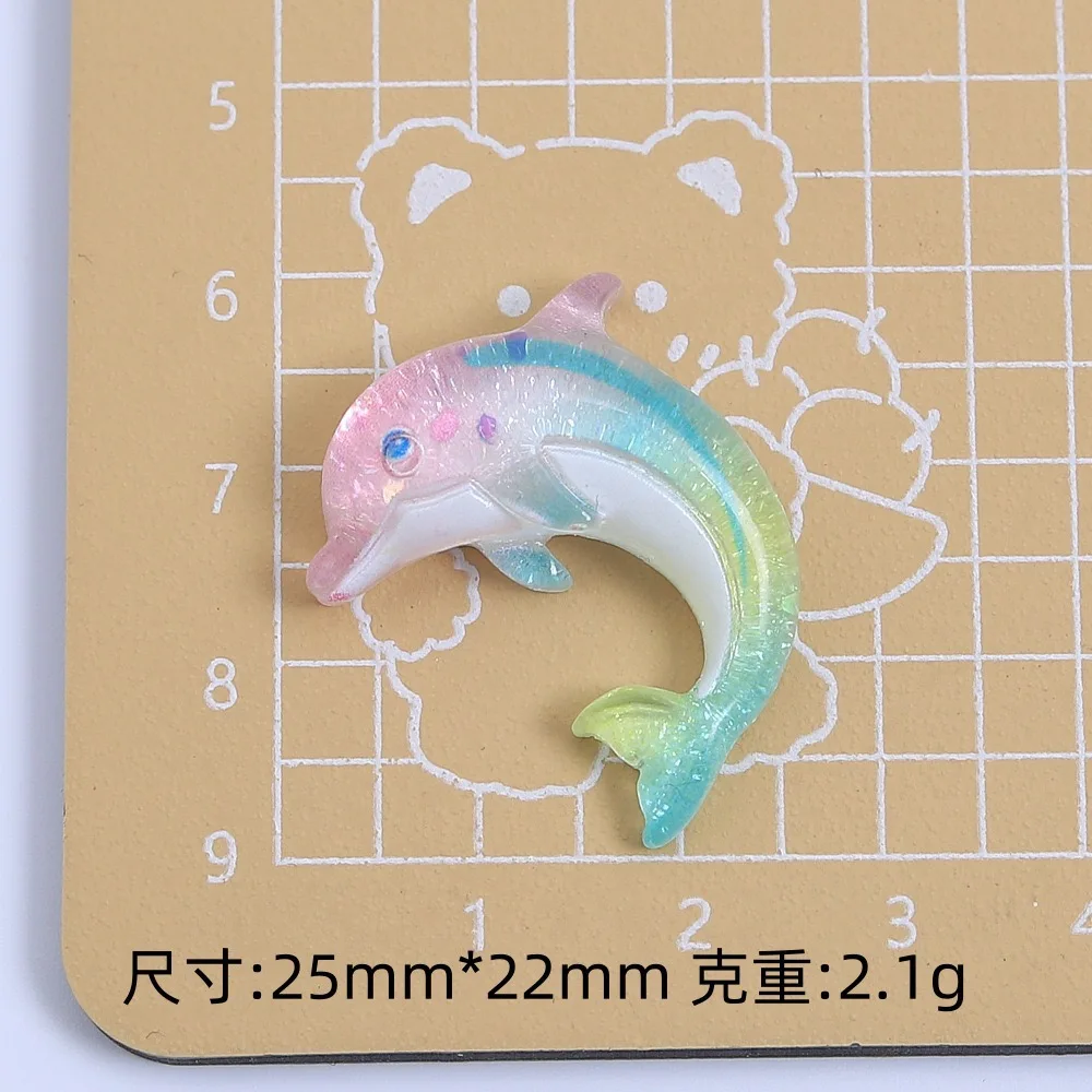 10pcs Resin Mixed Dolphins, Conches, Starfish, Shells - For Scrapbooking, Wedding Decor & DIY Jewelry Making Accessories