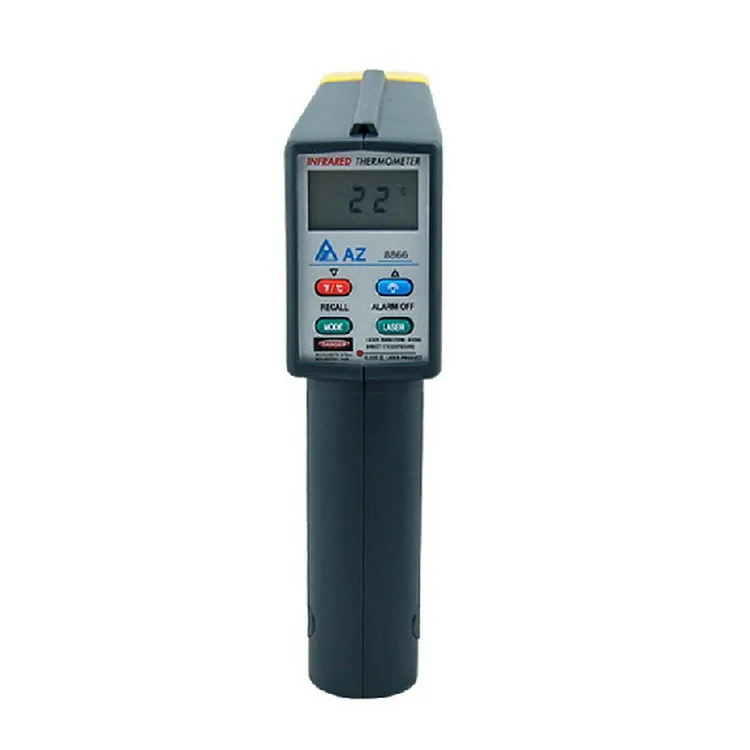 Termómetro infrarrojo Digital AZ8866, pistola de temperatura sin contacto, resolución 1 ℃/℉, pantalla LCD