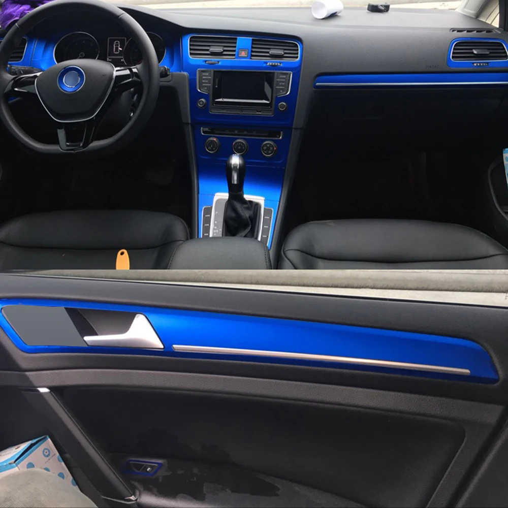 Für Volkswagen Golf 7 MK7 Innenraum Mittelkonsole Türgriff 5D Carbonfaser-Aufkleber Auto-Styling-Zubehör – Detail 13