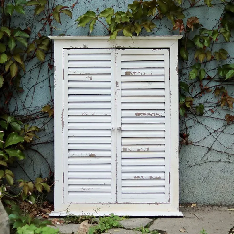 Handmade Shabby Chic Countryside Wooden Wall Decor Shutter Window Frame