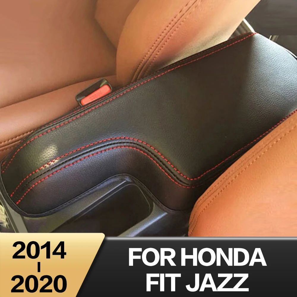 1Pcs For Honda Fit Jazz 2014 2015 2016 2017 2018 2019 2020 Car Armrests Box Cover Center Console Decorative Interior Accessories