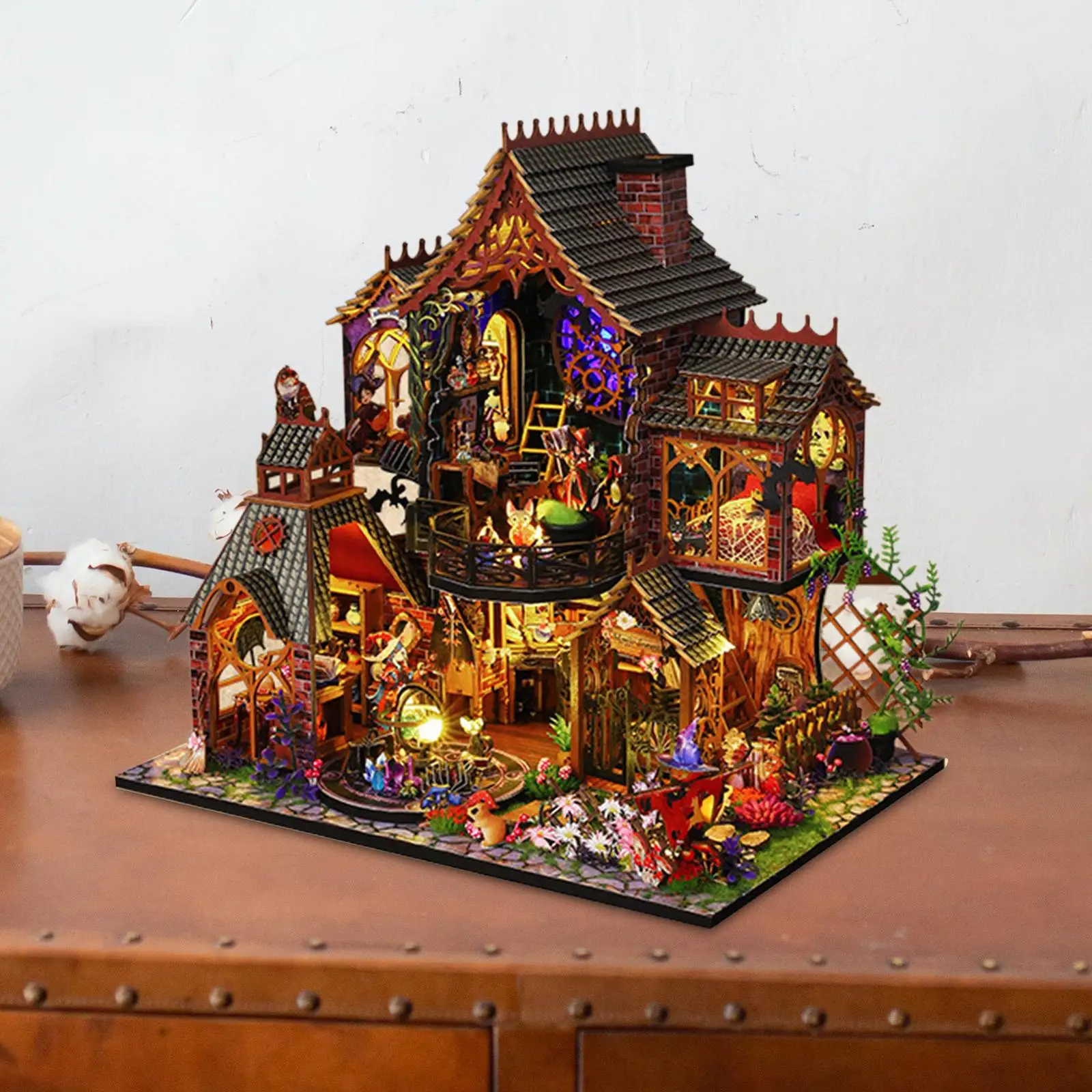 

Miniature Dollhouse Furniture Kits Display Artwork Diorama Handmade Tiny House Toys for Adults Boy Girls Kids Friends Family