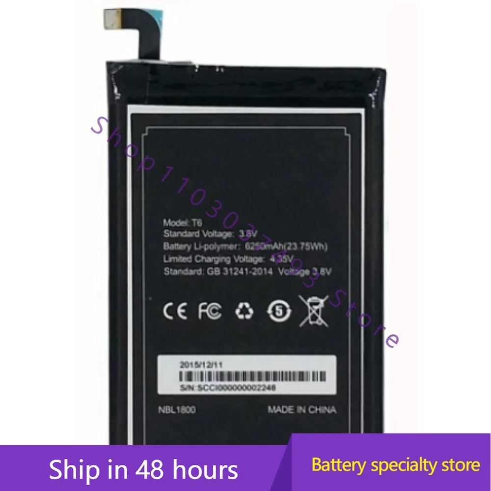 

Совершенно новый высококачественный совместимый аккумулятор для смартфона DOOGEE T6 pro T6 T6 Pro, аккумулятор для мобильного телефона