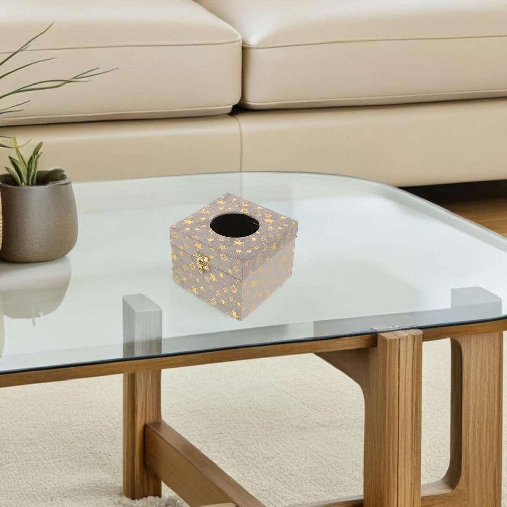 

2pcs Wooden Tissue Box Vintage Luxury Design Retro Holder For Home Hotel Bedroom Bathroom Use Sturdy Decorative Cover Organizer