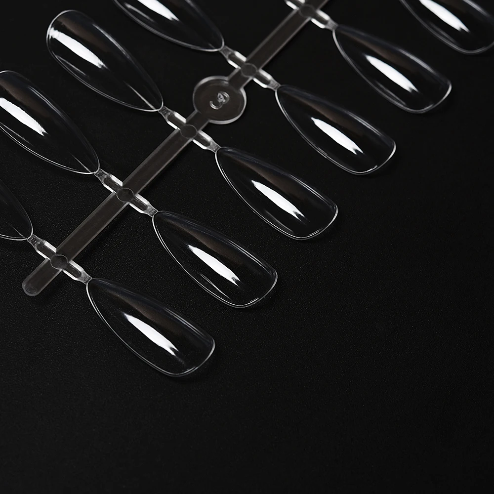 24 conseils * 10 pièces/sac faux amande Nail Art affichage acrylique Art décoration Gel vernis clair Nature étagère presse sur accessoire de manucure