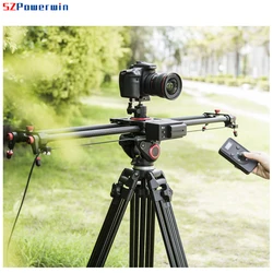 SZPowerwin 100CM Professional Electric Camera Slider Carbon Fiber Track Rail Motor Time Lapse 2.4G Wireless Remote Control