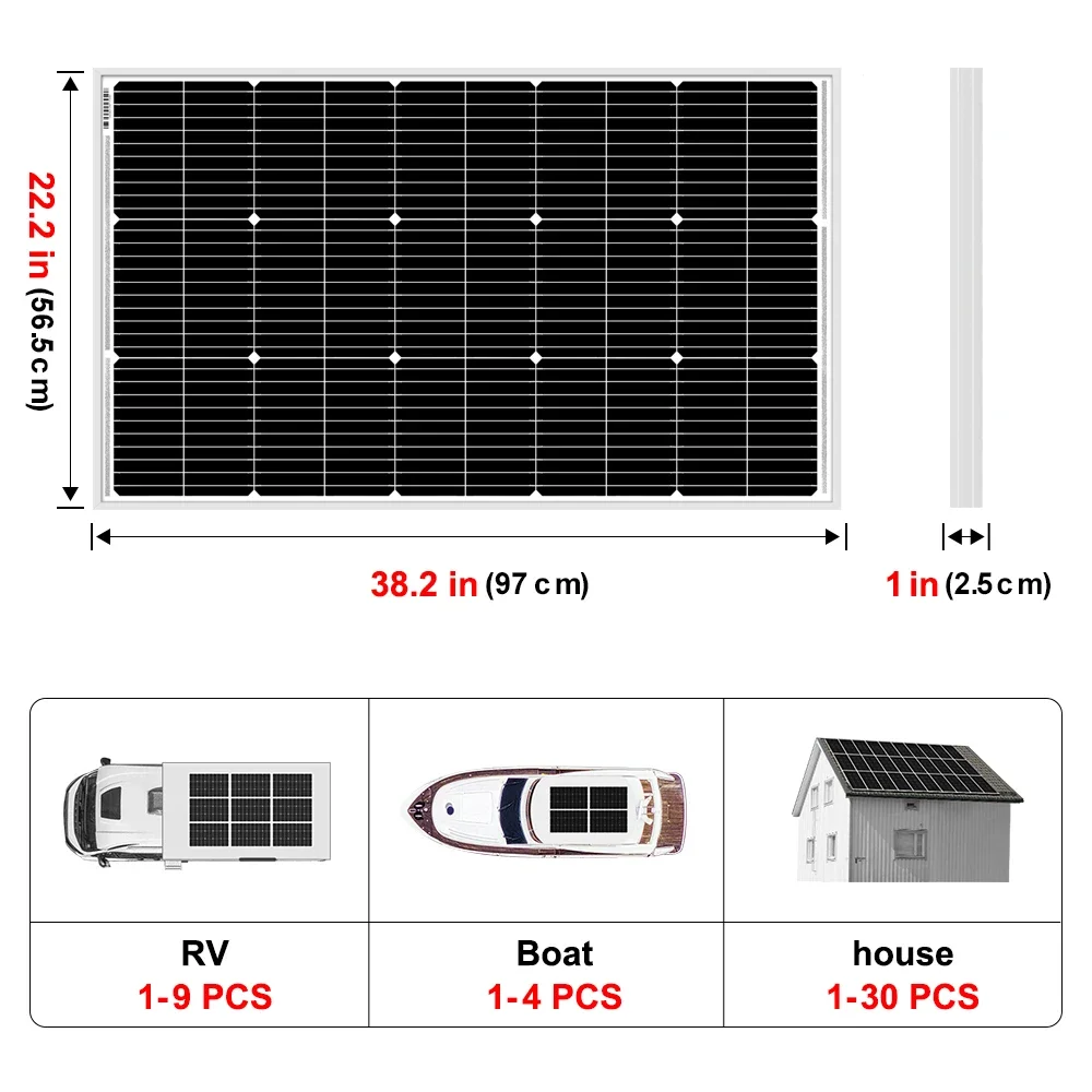 3000W Solar Panel Aluminium Rahmen Photovoltaik Panel System Power Bank Für Home Camper Auto RV Boot Balkon Power Wasserdicht