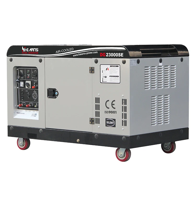 Hot Sale 16KW 16KVA Portable Silent Type Two Cylinder Air Cooled Power Plant Diesel Generator For North American