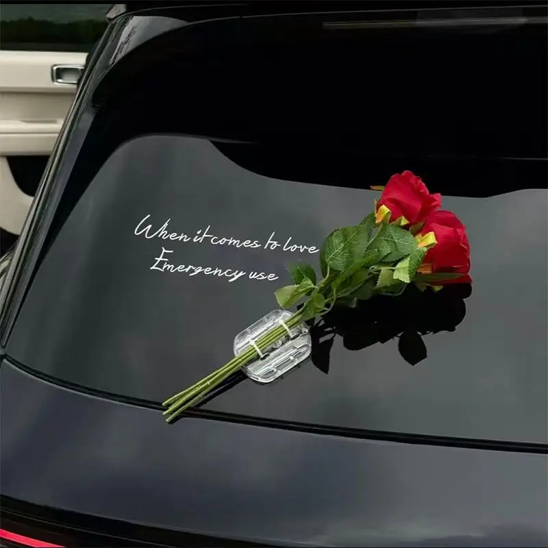 Car Flowers 3D Romantic Alphabet Letter Sticker Flower Car Accessories For Glass Window Automotive Vehicle Exterior Outdoor Home