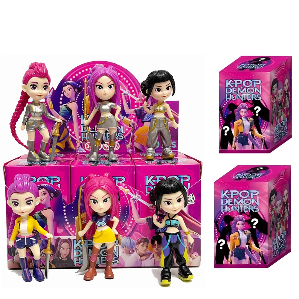 Anime Kpop Devil Hunter Blind Box Disassembly Fun Blind Bag Small statue Peripheral model Desktop Blind box decoration gift