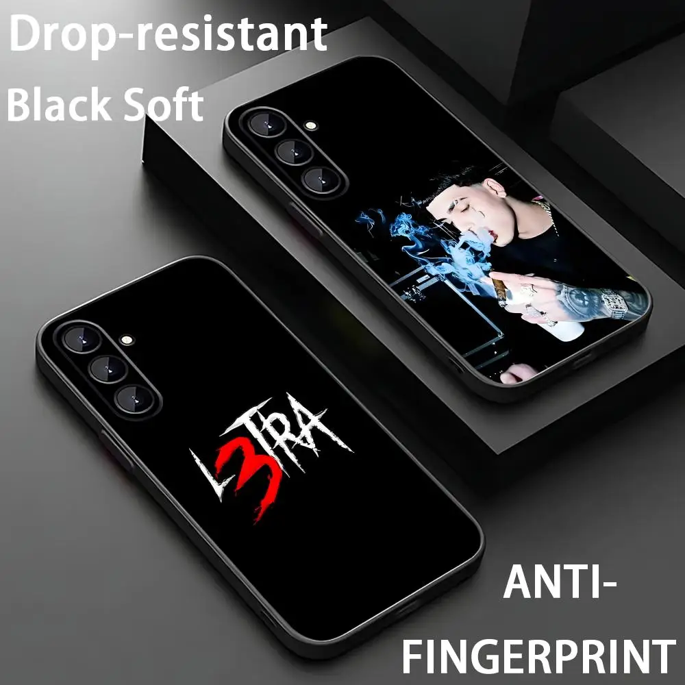 Rapper Luar La L Phone Case For Samsung Galaxy S26 S25 S24 S23 S22 S21 Plus Ultra Note20 Soft Black