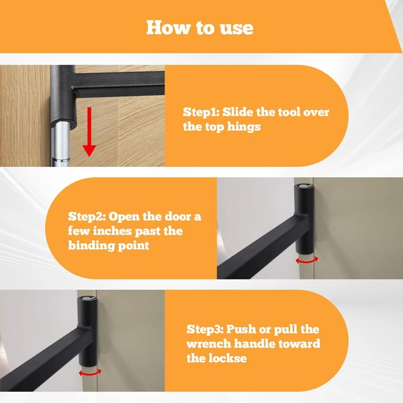 Hinge Adjusting Wrench,Door Hinge Adjustment Tool,Heavy Weight .134 And .180 Gauge Commercial Door Door Hinge Wrench