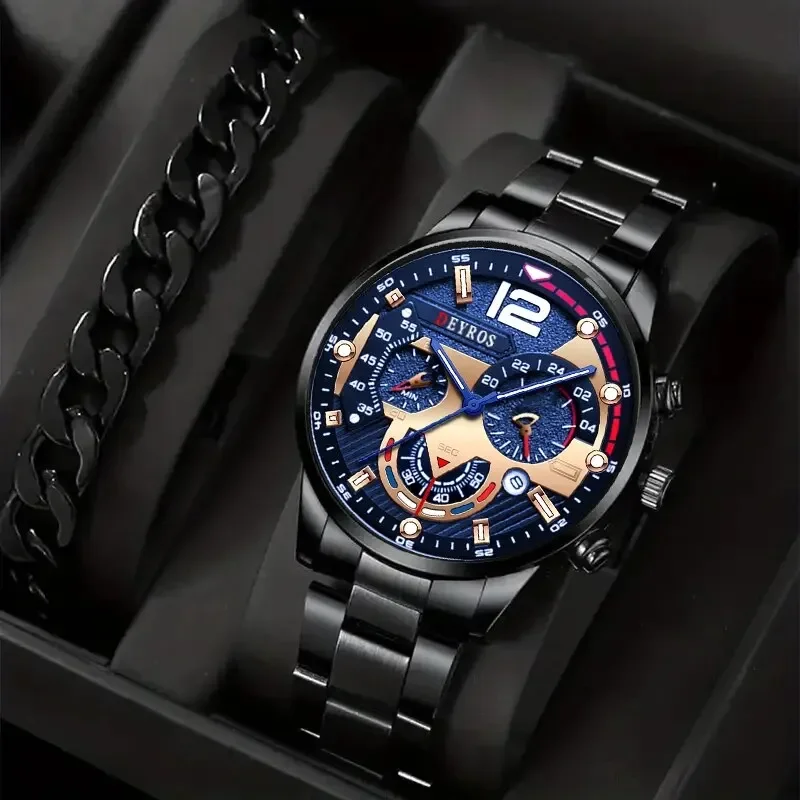 1pcs luxury Men's Silver Fashion sports style silicone men's watches casual watches