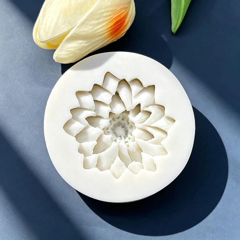 Flower Lotus Dahlia Silicone Sugarcraft Mold Resin Tools Chocolate Cupcake Baking Fondant Cake Decorating Tools