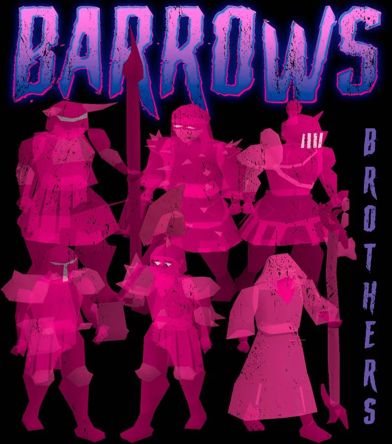 Barrows Runescape Unisex Tee - OSRS Dungeon Boss Gaming Gift Shirt