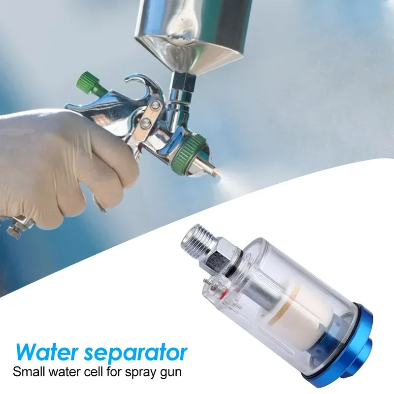 Semprotan pemisah minyak Air, pistol cat pemisah Air minyak 1/4 inci kompresor udara perangkap kelembaban Filter udara Regulator pengukur