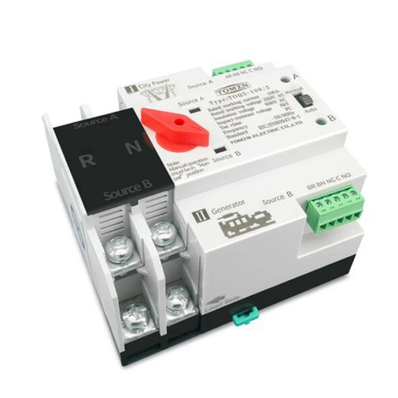 Tomzn 3x din rail 2p ats Dual Power automatischer Umschalter elektrischer Wahlschalter unterbrechung freie Leistung 63a