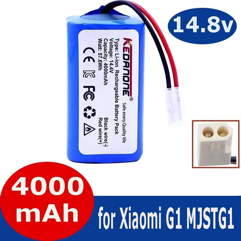 

New 14.8V 4000mAh Li-ion Battery for Xiaomi G1 MI Robot Vacuum-Mop Essential MJSTG1 Robot Vacuum Cleaner 18650 Battery Pack