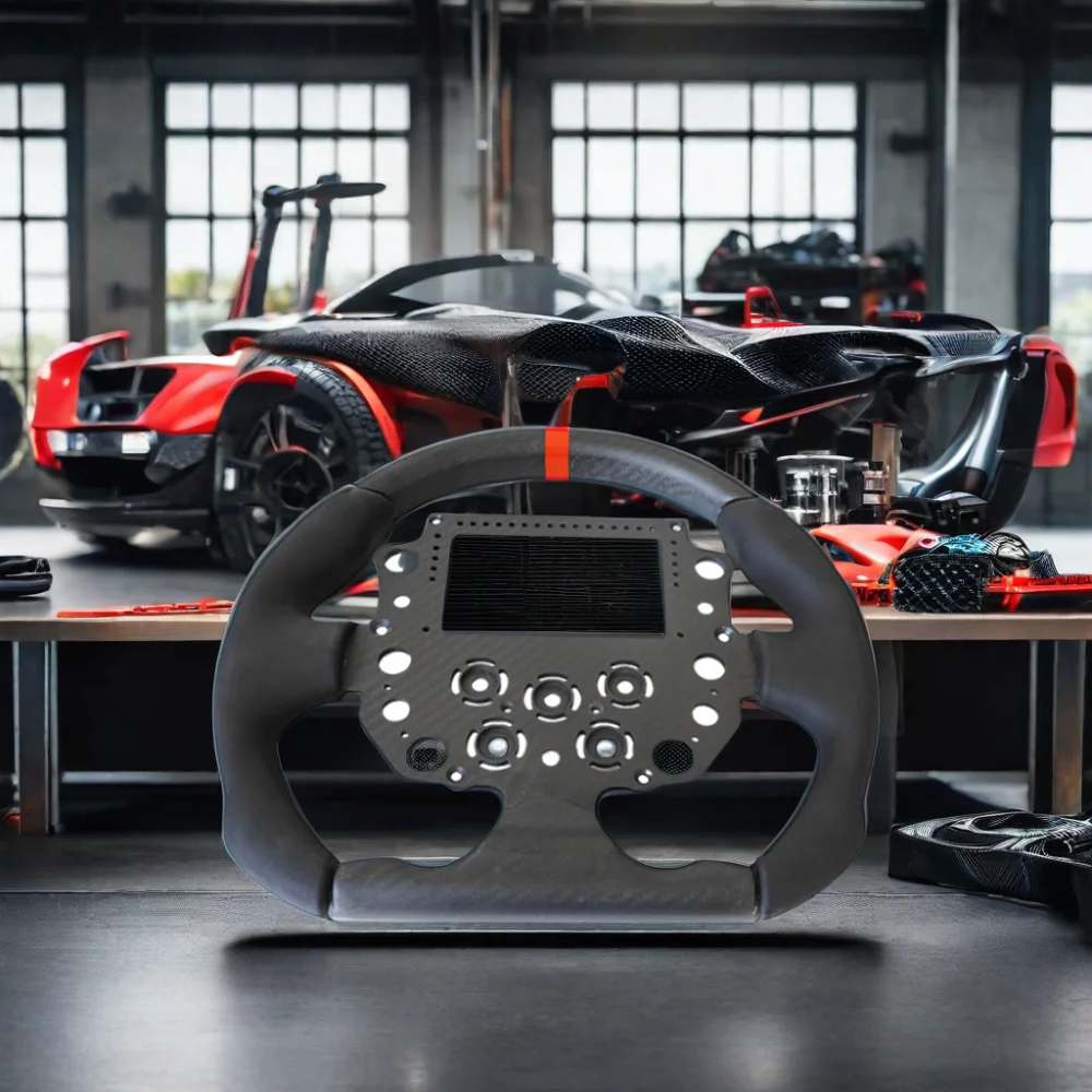 Hot-selling Custom Carbon Fiber Steering Wheel Water-Resistant with Buttons Customizable Product