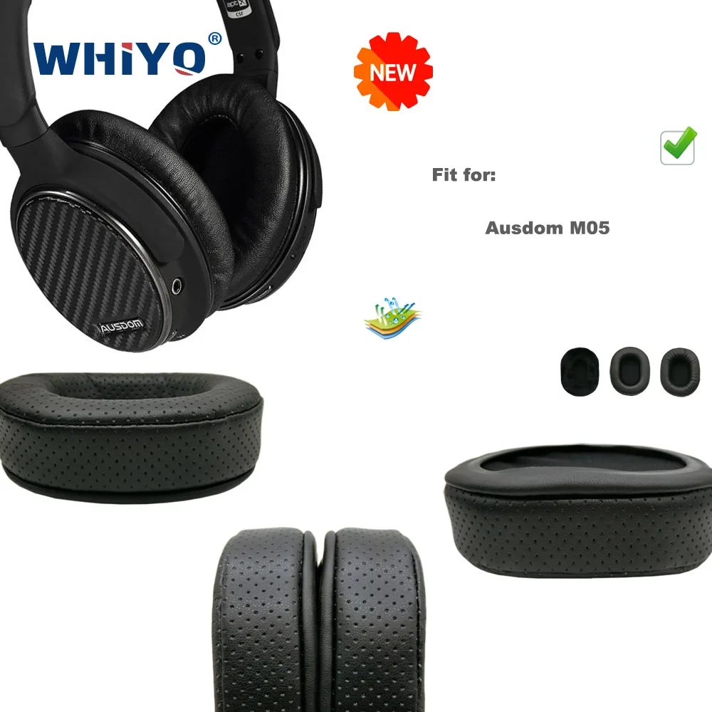 

New Upgrade Replacement Ear Pads for Ausdom M05 Headset Leather Cus Headset Leather Cushion Velvet Earmuff Earphone Sleeve Cover