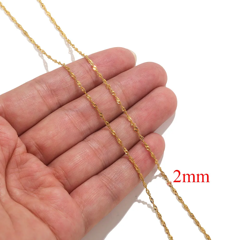 2 Meter Lippen Perlen Kette Edelstahl Kabel Ketten für Schmuckherstellung DIY Halskette Armband Zubehör Goldkette Erkenntnisse