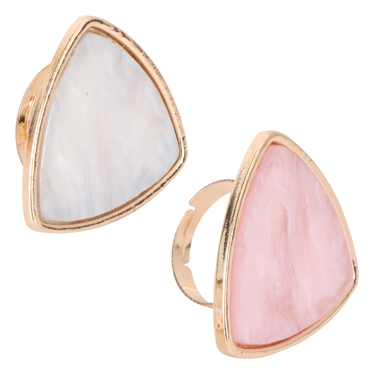 

2Pcs Resin Nail Art Ring Palettes Mini Finger Color Mixing Palettes Portable Manicure Tools for