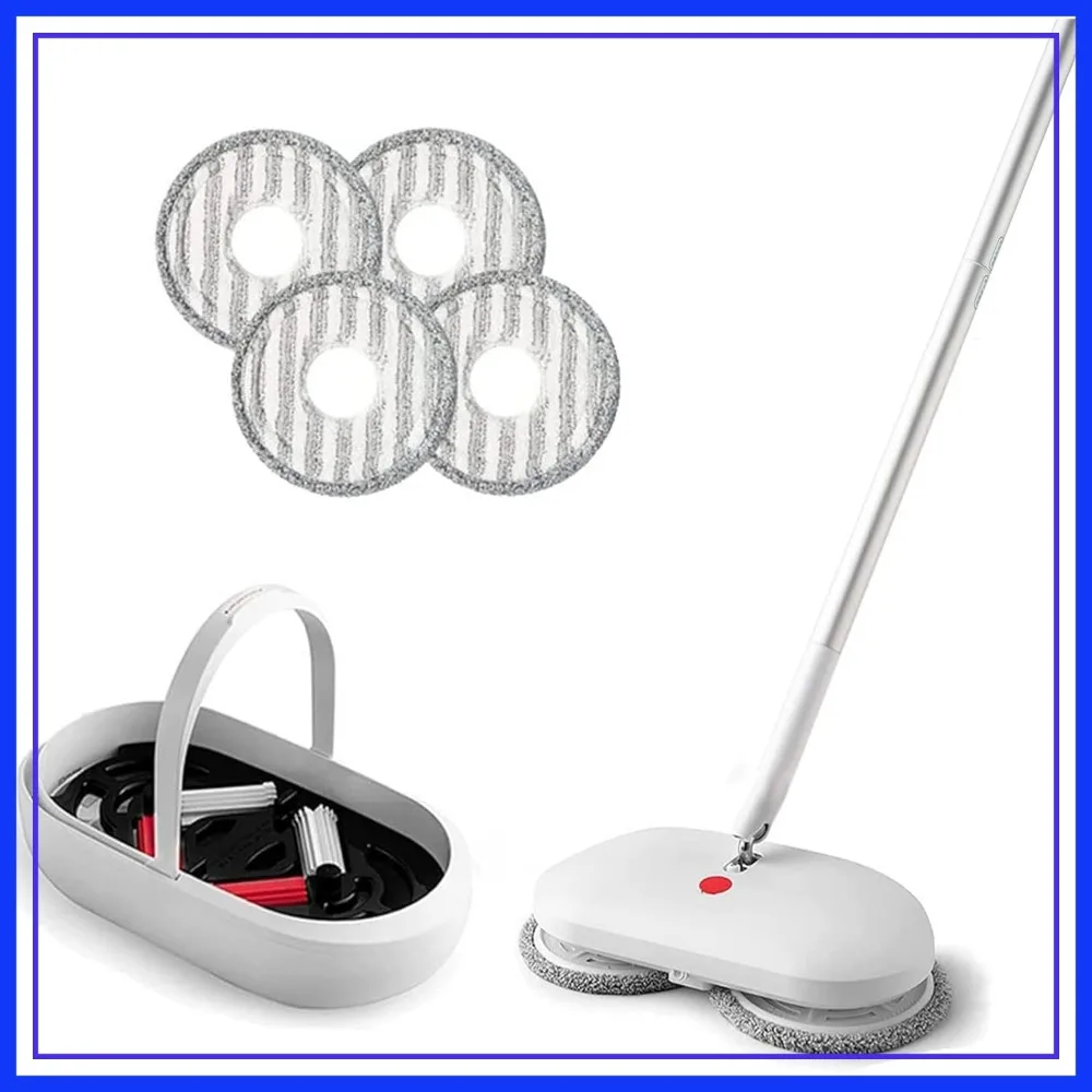 Cordless Electric Spin Mop with Spray & Self-Cleaning Bucket, 2000mAh Rechargeable, for Hardwood Tile Marble