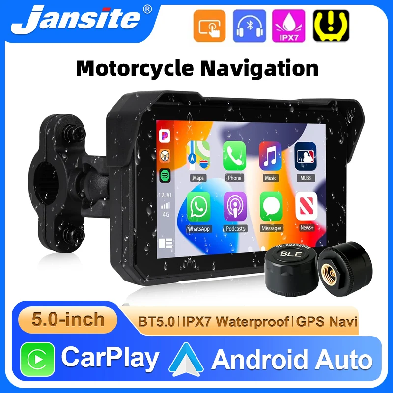 

Portable 5 inch Motorcycle GPS Navigation Display Screen Digital Moto Dashboard CarPlay Android Auto Motorcycles Accessories