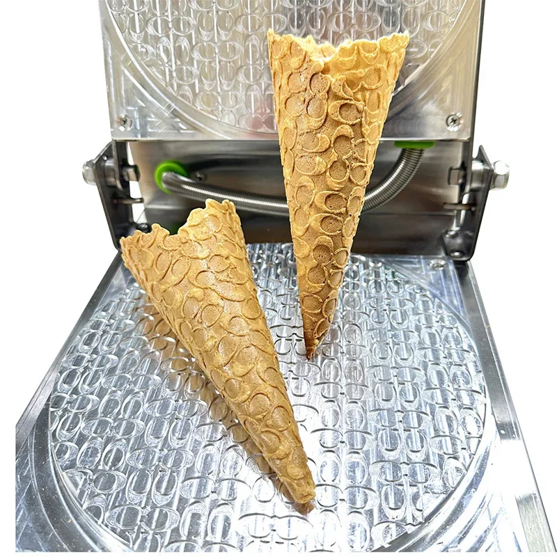 Commercial Italian Gelato Bowl/Cone Maker with Waffle Cone Molds; izle Pattern Molds Aaille