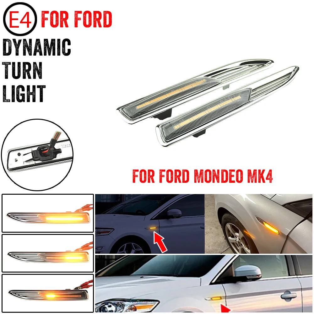 

Светодиодный динамический боковой габаритный фонарь указателя поворота для Ford Mondeo Mk4 Hatchback Saloon Estate (BA7) 2007-2015
