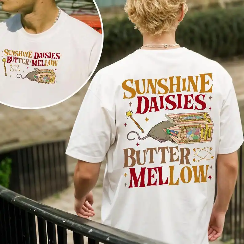 Sunshine Daisies Butter Mellow T-Shirt, Magic Candy Bean Shirt, Funny Wizard  Universal Fan Gift for Fan Shirt