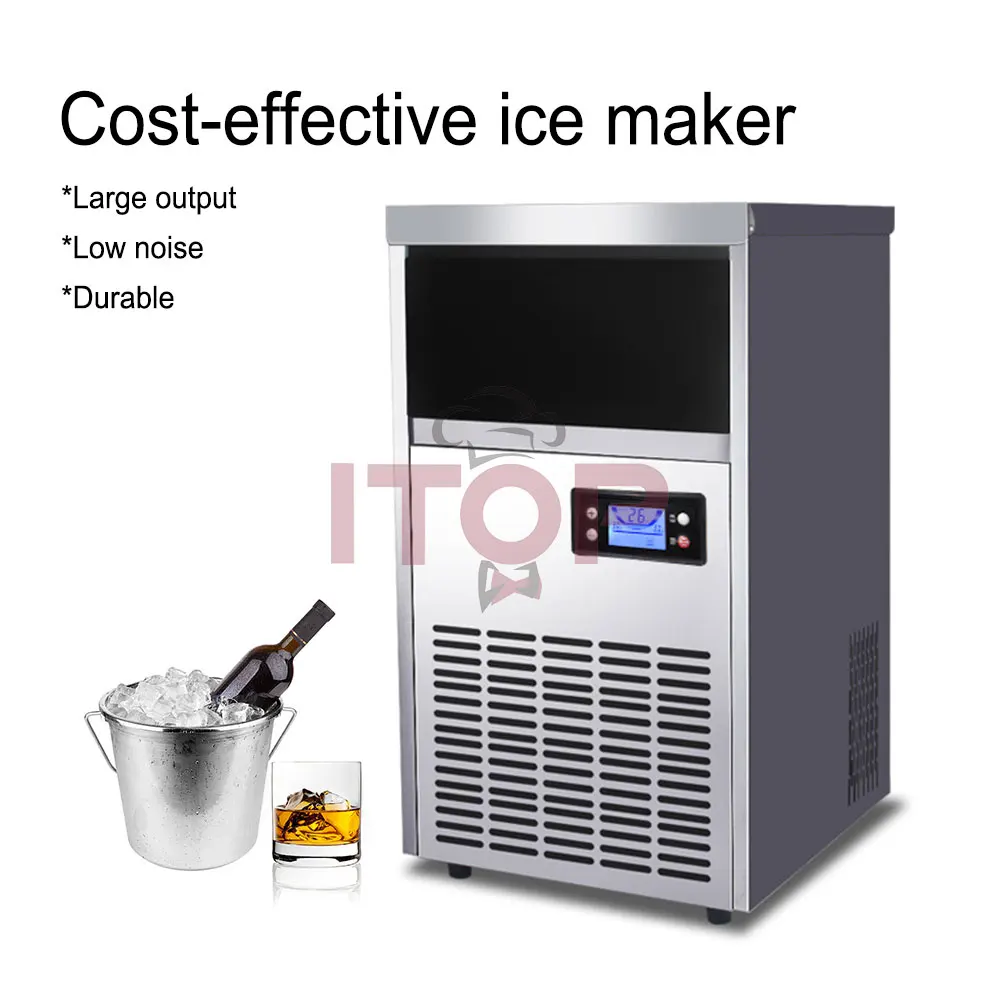 Best-Selling Commercial Ice Maker Making Equipment Industrial Ice Maker 45Kg Ice Cube Machine In Stock For Sale Ce Certificate