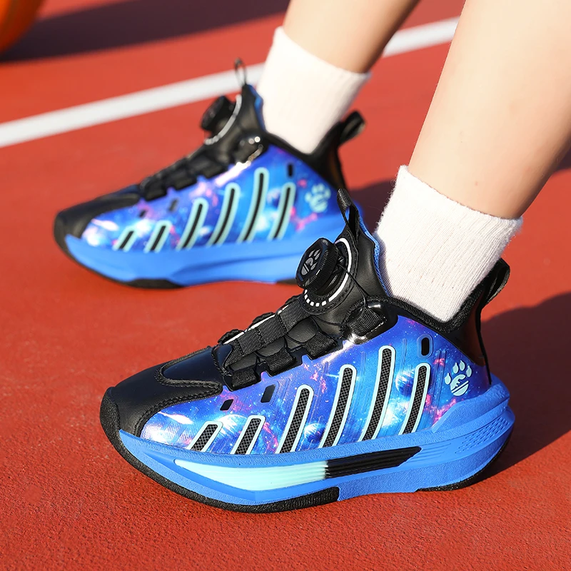 Children‘s Basketball Shoes Non-slip Breathable Basketball Training Sneakers Lace-up Boys Girls Sports Shoes Kids Athletic Shoes - view 4