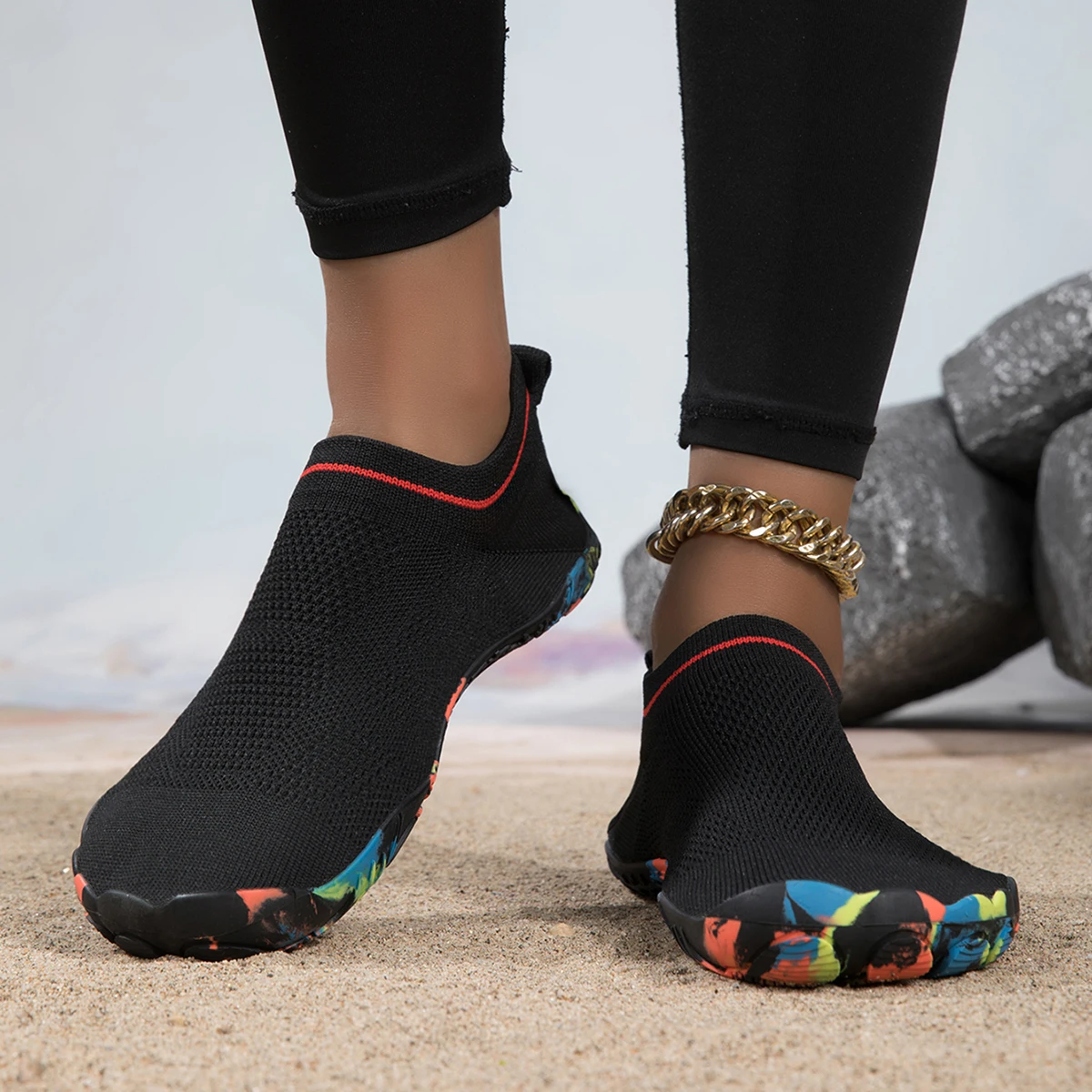 Men Anti-Slip Quick Dry Aqua Wading Shoes Tracing Water Shoes Outdoor Beach Walking Breathable Water Shoes Barefoot Shoes image 6