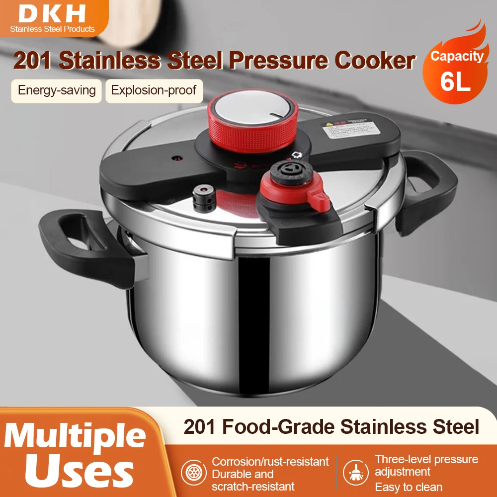 

MTM 6L Stainless Steel Pressure Cooker CE Certification Explosion-Proof Safe & Easy for Family Use Fast Cooking Pot Rice Cooker